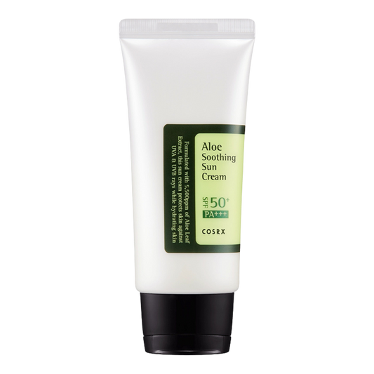 COSRX Upokojujúci hydratačný krém s aloe a SPF 50+/PA+++ (50 ml)
